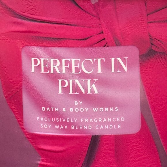 BBW Perfect in Pink Bath & Body Works 3 Wick Candle - Picture 3 of 10